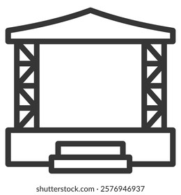 Venue Icon Lineal Style Vector Illustration