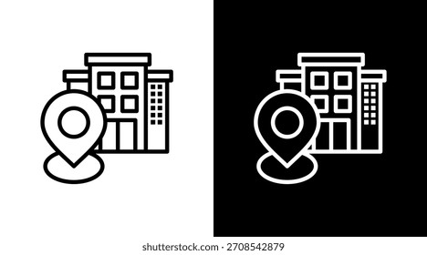 Lugar con diseño de conjunto de iconos