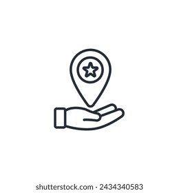 venue icon. vector.Editable stroke.linear style sign for use web design,logo.Symbol illustration.