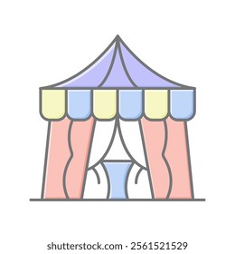 Venue lineal color icon , vector, pixel perfect, illustrator file