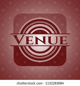 Venue retro red emblem