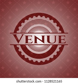 Venue retro style red emblem