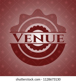 Venue retro style red emblem