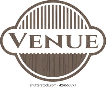 Venue retro wooden emblem