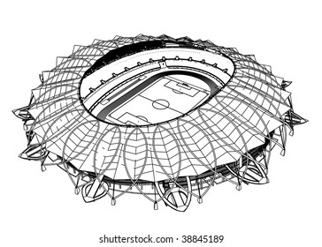 Football Stadium Sketch Images Stock Photos Vectors Shutterstock