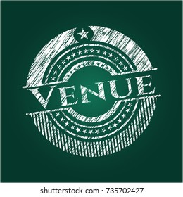 Venue written with chalkboard texture