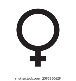 Venus alchemy planet icon. Vector image
