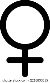 Venus astrology symbol minimal with no background.
