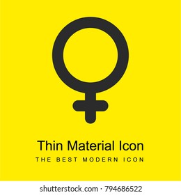 Venus bright yellow material minimal icon or logo design