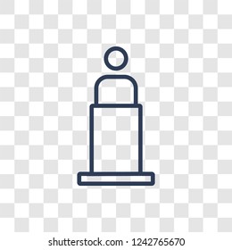 Venus de milo icon. Trendy linear Venus de milo logo concept on transparent background from Museum collection