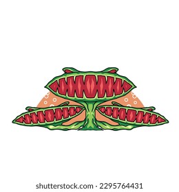 Venus flytrap design vector