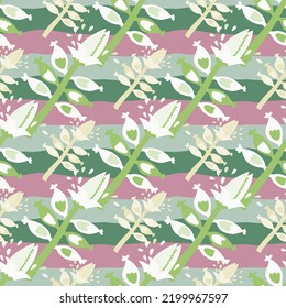 Venus flytrap flower seamless pattern. Contemporary botanical floral ornament. Strange plants endless wallpaper. Simple design for fabric, textile print, wrapping paper, cover. Vector illustration