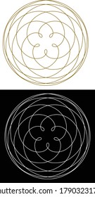 Venus geocentric orbit curve simplified Line (pentagram)