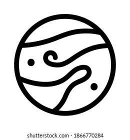 Venus icon on white background. Element for space design. Science space object