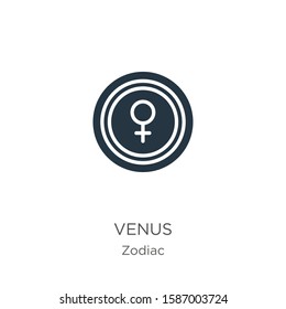 Venus icon vector. Trendy flat venus icon from zodiac collection isolated on white background. Vector illustration can be used for web and mobile graphic design, logo, eps10