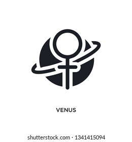 venus isolated icon. simple element illustration from zodiac concept icons. venus editable logo sign symbol design on white background. can be use for web and mobile