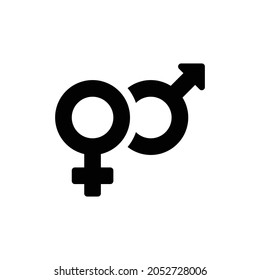 icono de venus mars. Diseño de estilo plano aislado en un fondo blanco. Ilustración del vector