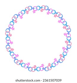venus and mars shape art drawn design symbol