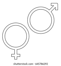 Venus and Mars symbol icon