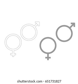Venus and Mars symbol  icon .