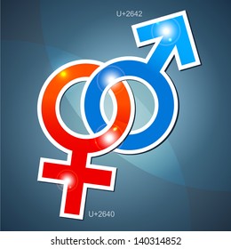 Venus and Mars symbols