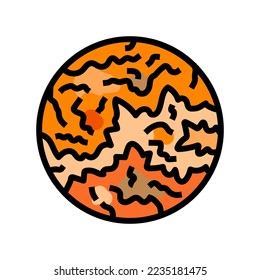 vector de icono de color del planeta venus. señal de venus planet. ilustración de símbolo aislado