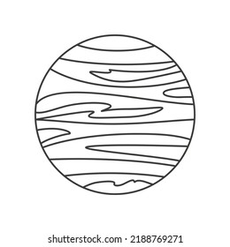 Venus, planet concept line icon. Simple element illustration. Venus, planet concept outline symbol design from space set. Can be used for web and mobile on white background