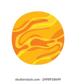 Venus planet flat vector illustration	