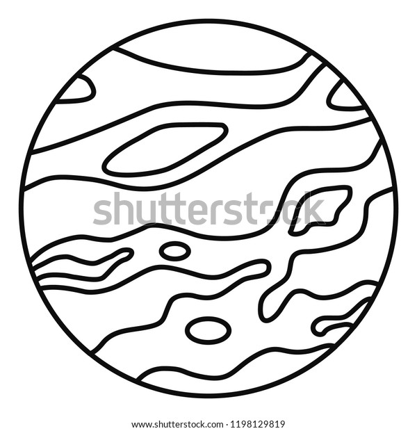 Venus planet\
icon. Outline illustration of venus planet vector icon for web\
design isolated on white\
background