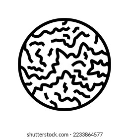 vector de icono de línea de planeta venus. señal de venus planet. símbolo de contorno aislado ilustración negra