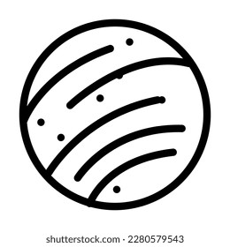 venus planet line icon vector. venus planet sign. isolated contour symbol black illustration