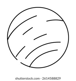 venus planet line icon vector. venus planet sign. isolated contour symbol black illustration