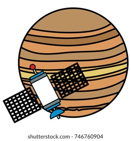 venus planet with satellite