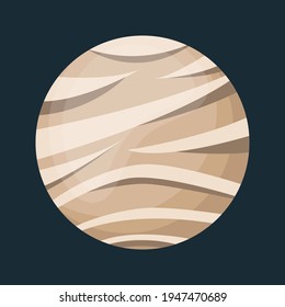 Venus planet of Solar system vector icon. Venus vector illustration. 