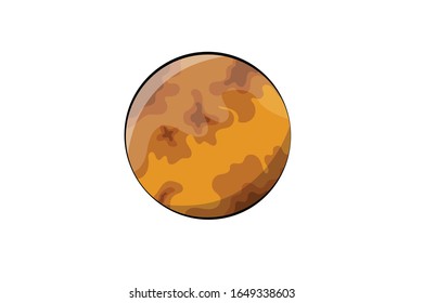 Venus Planet Space Object Vector Illustration