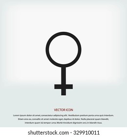 Venus planet symbol vector icon