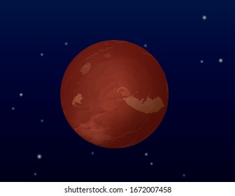 VENUS-Planet, "der Planet, den wir sehen würden, die rotbraune Oberfläche"