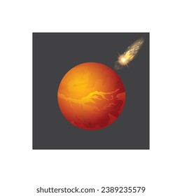 venus planet vector type icon