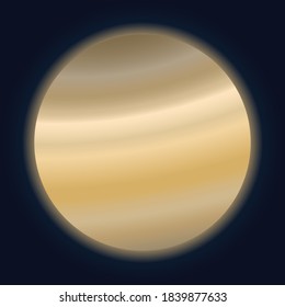 Venus. Der zweite Planet im Sonnensystem ist der heißeste. Vektorgrafik