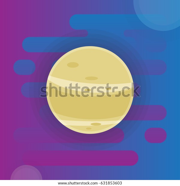 Venus\
in space icon - flat illustration, space\
elements