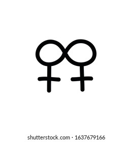 venus symbol doodle icon, vector illustration