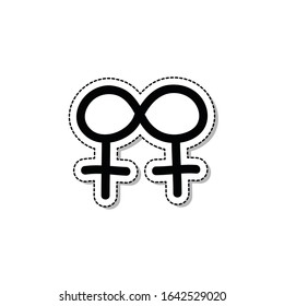 venus symbol doodle icon, vector illustration