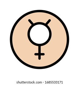 Venus vector flat color icon 