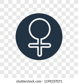 Venus vector icon isolated on transparent background, Venus transparency logo concept