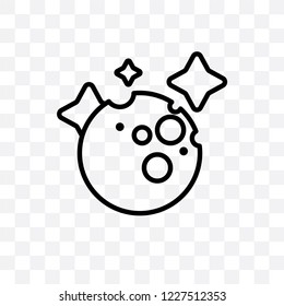 Venus vector linear icon isolated on transparent background, Venus transparency concept can be used for web and mobile