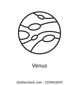 Venus Vector Outline Icon Design illustration. Space Symbol on White background EPS 10 File