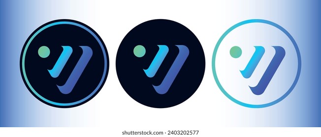 venus-xvs cryptocurrency logo illustrations on abstract background. 3d illustrations.