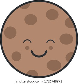 Venys funny cartoon icon. Planet of the Solar System. Sticker Vector Illustration. Flat Style.