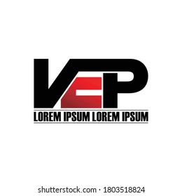 VEP letter monogram logo design vector