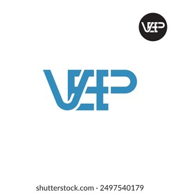 Diseño de monograma de letra de logotipo de VEP